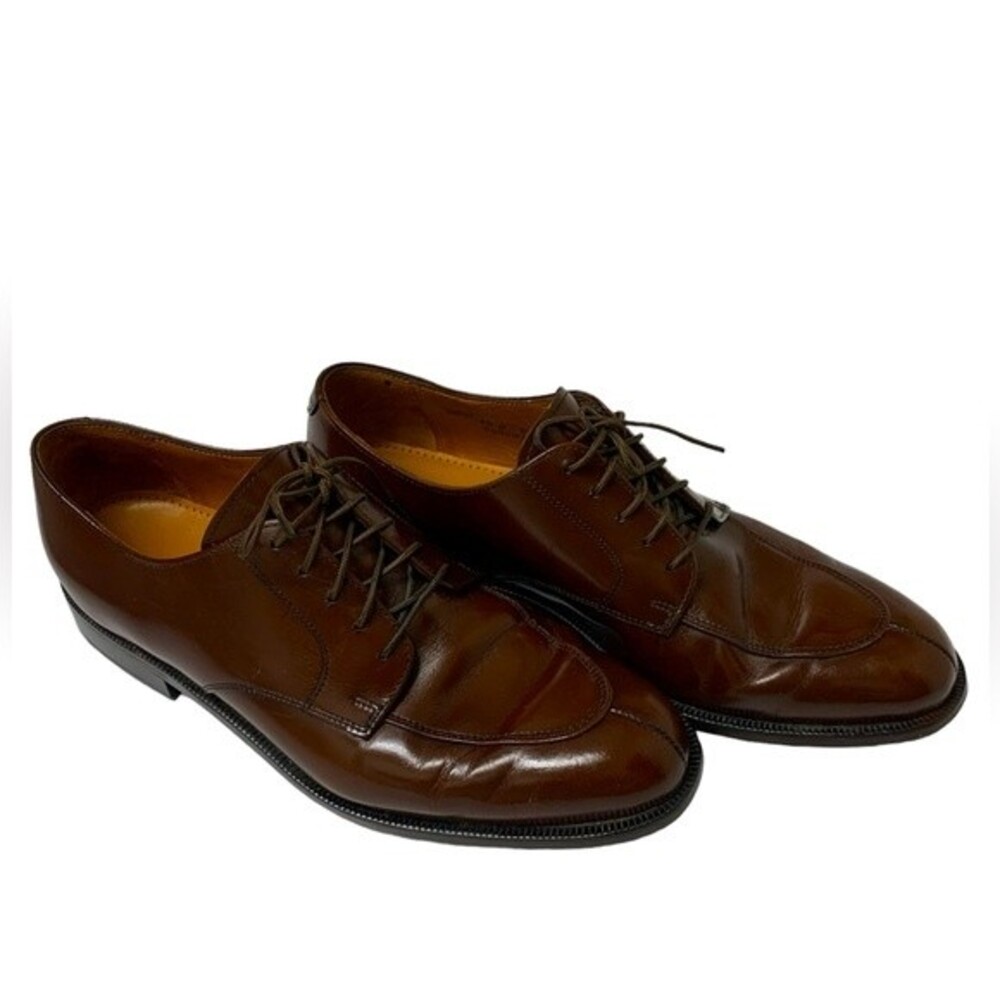Cole Haan City Men’s Oxford Loafers Lace Up Brown Leather Shoes SZ 9.5 D